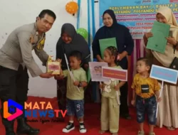 Polsek Lima Puluh Gelar Program Peningkatan Gizi Balita Stunting di Desa Perupuk