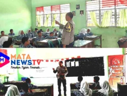 Bhabinkamtibmas Kelurahan Sioldengan Beri Penyuluhan ke Pelajar SMPN 1 Rantau Selatan, Tekankan Bahaya Tawuran dan Judi Online