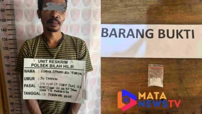 Polsek Bilah Hilir Tangkap Pengedar Sabu, Barang Bukti 1,95 Gram Diamankan