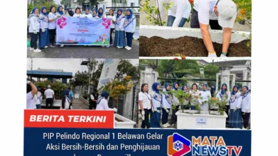 PIP Pelindo Regional 1 Belawan Gelar Aksi Bersih-Bersih dan Penghijauan dengan Bougenville