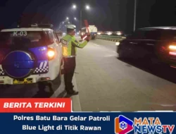 Polres Batu Bara Gelar Patroli Blue Light di Titik Rawan Kemacetan dan Kecelakaan