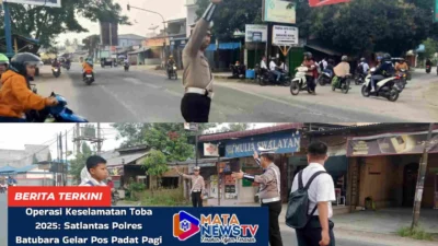 Satlantas Polres Batubara Gelar Pos Padat Pagi untuk Wujudkan Kamseltibcarlantas dalam Operasi Keselamatan Toba 2025