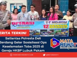 Satlantas Polresta Deli Serdang Gelar Sosialisasi Ops Keselamatan Toba 2025 di Gereja HKBP Lubuk Pakam