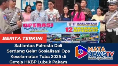 Satlantas Polresta Deli Serdang Gelar Sosialisasi Ops Keselamatan Toba 2025 di Gereja HKBP Lubuk Pakam