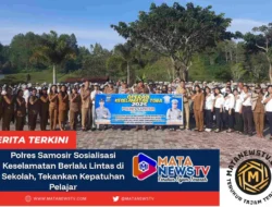 Polres Samosir Sosialisasi Keselamatan Berlalu Lintas di Sekolah, Tekankan Kepatuhan Pelajar