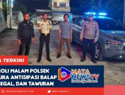 Polsek Indrapura Gelar Patroli Malam, Antisipasi Balap Liar, Begal, dan Tawuran