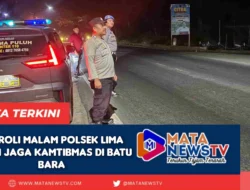Polsek Lima Puluh Gelar Patroli Malam, Pastikan Keamanan Wilayah Tetap Kondusif