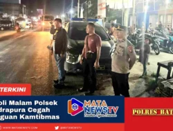 Polsek Indrapura Gelar Patroli Malam, Antisipasi Balap Liar, Begal, dan Tawuran