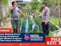 Dukung Ketahanan Pangan, Polsek Medang Deras Laksanakan Program 100 Hari Kerja Presiden