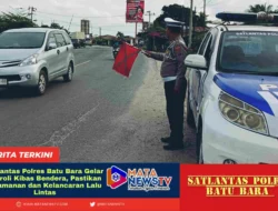 Satlantas Polres Batu Bara Gelar Patroli Kibas Bendera, Pastikan Keamanan dan Kelancaran Lalu Lintas