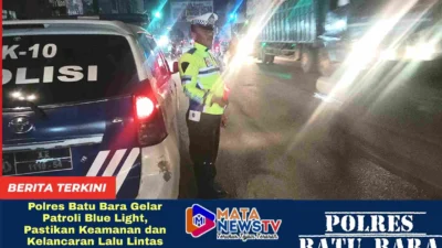 Polres Batu Bara Gelar Patroli Blue Light, Pastikan Keamanan dan Kelancaran Lalu Lintas