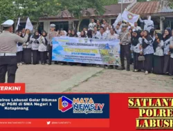 Satlantas Polres Labusel Gelar Dikmas Lantas bagi PGRI di SMA Negeri 1 Kotapinang