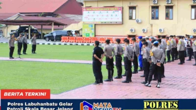 Polres Labuhanbatu Gelar Patroli Skala Besar Jelang Pelantikan Kepala Daerah Pilkada 2024