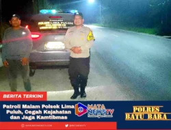 Patroli Malam Polsek Lima Puluh, Pastikan Kamtibmas Kondusif di Wilayah Hukum Batu Bara