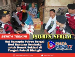 Sat Samapta Polres Sergai Beri Bantuan Sembako untuk Nenek Sukiani di Tengah Patroli Dialogis