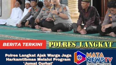 Polres Langkat Ajak Warga Jaga Harkamtibmas Melalui Program ‘Jumat Curhat’