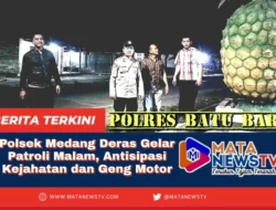 Polsek Medang Deras Gelar Patroli Malam, Antisipasi Kejahatan dan Geng Motor
