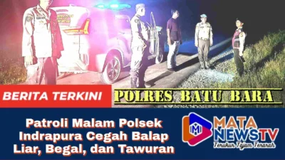 Polsek Indrapura Gelar Patroli Malam, Antisipasi Balap Liar, Begal, dan Tawuran di Wilayah Hukum Polres Batu Bara