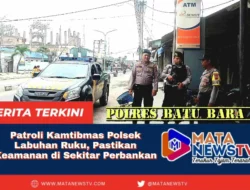 Patroli Kamtibmas Polsek Labuhan Ruku, Pastikan Keamanan di Sekitar Perbankan