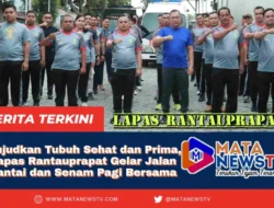 Wujudkan Tubuh Sehat dan Prima, Lapas Rantauprapat Gelar Jalan Santai dan Senam Pagi Bersama