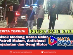 Polsek Medang Deras Gelar Patroli Malam, Antisipasi Kejahatan dan Geng Motor