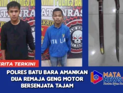 Polres Batu Bara Amankan Dua Remaja Geng Motor Bersenjata Tajam
