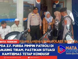 IPDA Z.F. Purba Pimpin Patroli di Tanjung Tiram, Pastikan Situasi Kamtibmas Tetap Kondusif