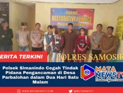 Polsek Simanindo Cegah Tindak Pidana Pengancaman di Desa Parbalohan dalam Dua Hari Satu Malam