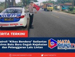 Patroli “Kibas Bendera” Satlantas Polres Batu Bara Cegah Kejahatan dan Pelanggaran Lalu Lintas