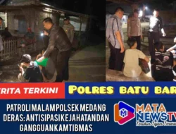 Patroli Malam Polsek Medang Deras: Antisipasi Kejahatan dan Gangguan Kamtibmas