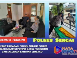 Sambut Ramadan, Polsek Firdaus Polres Sergai Kunjungi Ponpes Darul Mukhlishin dan Salurkan Bantuan Sembako