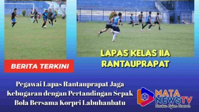 Pegawai Lapas Rantauprapat Jaga Kebugaran dengan Pertandingan Sepak Bola Bersama Korpri Labuhanbatu