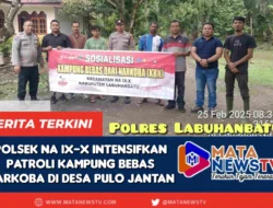 Polsek NA IX-X Intensifkan Patroli Kampung Bebas Narkoba di Desa Pulo Jantan