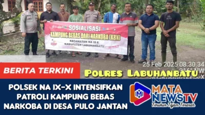 Polsek NA IX-X Intensifkan Patroli Kampung Bebas Narkoba di Desa Pulo Jantan