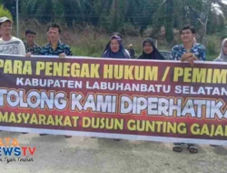 Warga Desa Sosopan Gelar Aksi di Kantor Bupati Labusel, Tuntut Penanganan Danau yang Meresahkan