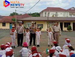 Satlantas Polres Pematangsiantar Edukasi Siswa SD Swasta Sultan Agung tentang Tertib Berlalu Lintas