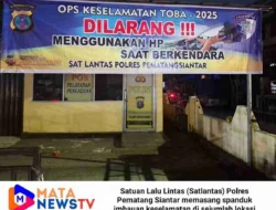 Satlantas Polres Pematang Siantar Pasang Spanduk Keselamatan Lalu Lintas di Lokasi Rawan Kecelakaan