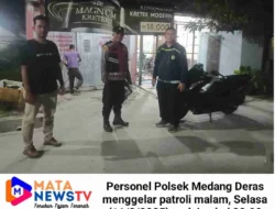 Patroli Malam Polsek Medang Deras Cegah Kejahatan dan Gangguan Kamtibmas