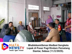 Bhabinkamtibmas Mediasi Sengketa Lapak di Pasar Pagi Rindam Pematang Siantar 