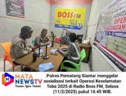 Satlantas Pematangsiantar Gelar Sosialisasi Operasi Keselamatan Toba 2025 di Radio Boss FM