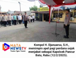 Kapolsek Pancur Batu Yang Baru Kompol H. Djanuarsa, S.H., Pimpin Apel Perdana