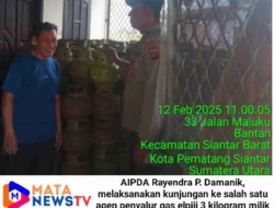Bhabinkamtibmas Kelurahan Bantan Lakukan Monitoring Penyaluran Gas Elpiji 3 Kg