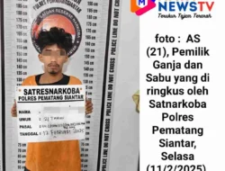 Polres Pematang Siantar Tangkap Pria 21 Tahun dengan Sabu dan Ganja