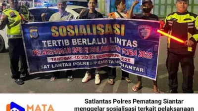 Satlantas Polres Pematangsiantar Sosialisasikan Operasi Keselamatan Toba 2025