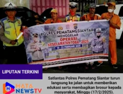Satlantas Polres Pematang Siantar Gelar Sosialisasi dan Bagikan Brosur dalam Operasi Keselamatan Toba 2025
