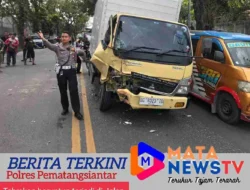 Kasat Lantas Pimpin Olah TKP, Tabrakan Beruntun di Pematangsiantar