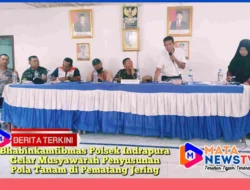 Bhabinkamtibmas Polsek Indrapura Gelar Musyawarah Penyusunan Pola Tanam di Pematang Jering