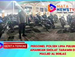 Personel Polsek Lima Puluh Amankan Sholat Tarawih di Masjid Al Ikhlas