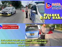 Satlantas Polres Batu Bara Gelar Patroli Kibas Bendera untuk Cegah Kejahatan dan Balap Liar