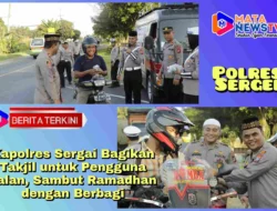 Kapolres Sergai Bagikan Takjil untuk Pengguna Jalan, Sambut Ramadhan dengan Berbagi